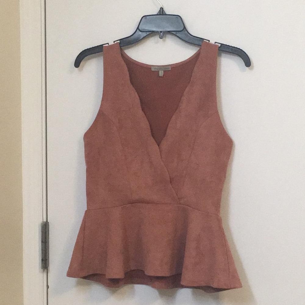 Pink Suede Blouse